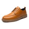 Breathable Thick-Soled Work Simple Leather Surface Soft Leather British Men'S Casual Dress Leather Shoes Non-Slip Moisture Shoes