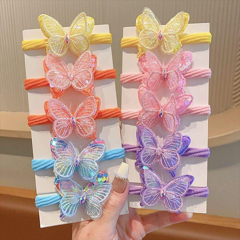 Cute Butterfly Hair Ties - Elastic & Gentle for Children's Hair