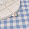 999 Sterling Silver Chinese Auspicious Peanut Pendant - Two Lives Joy DIY Charm, Handwoven Accessories