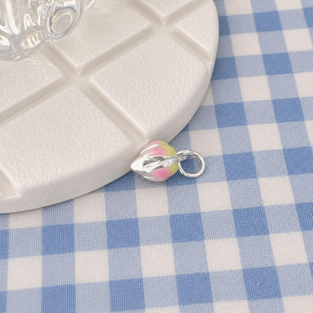 999 Sterling Silver Chinese Auspicious Peanut Pendant - Two Lives Joy DIY Charm, Handwoven Accessories