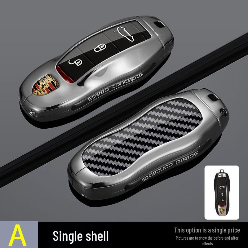 Compatible Key Case Shell for Porsche Cayenne, Panamera, Taycan, 911, Macan, 718