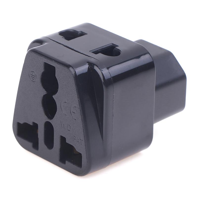 2 v 1 Napájecí adaptér IEC 320 C14 samec na C13 samice PDU/UPS C13 Univerzální samice AU/US/UK/EU Speciální konverzní zástrčka