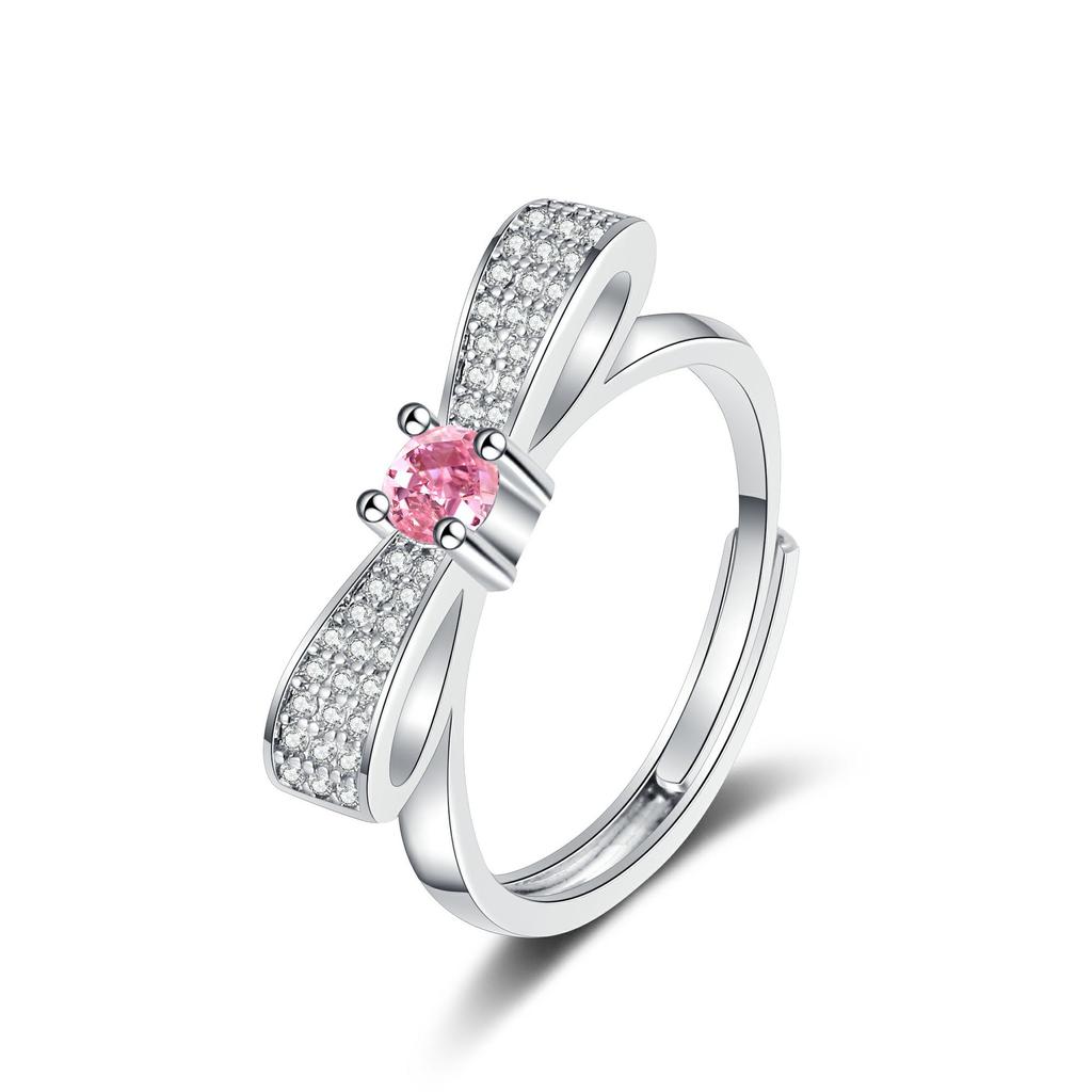 Niche Light Luxury Exquisite Pink Love Ring Fashionable Versatile Personality High Sense Opening Sweet Cool Wind Ring 2026