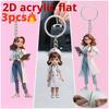 Lovely Nurse, 3PCS, 2D Flat Acrylic, Decoration, Suitable for Keychain, Backpack, Nurse, Christmas, Halloween