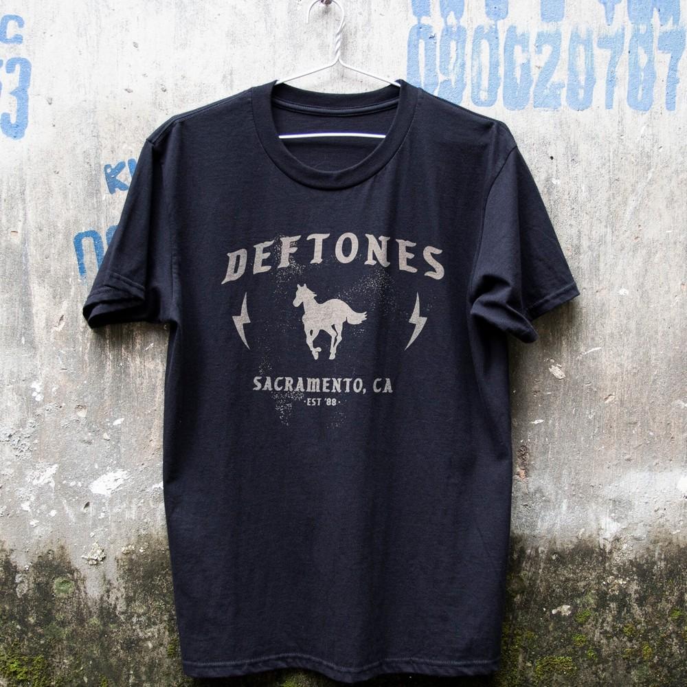 Deftones Electric Pony Официальная футболка Унисекс Черная футболка Размер S-5XL Унисекс Футболка S