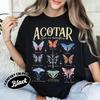 Damen Casual Acotar Schmetterlinge Komfort Unisex T-Shirt Für Fan Fantasy Lustig Acotar Gib Mir Schmetterlinge Outfit Buch T-Shirt Streetwear