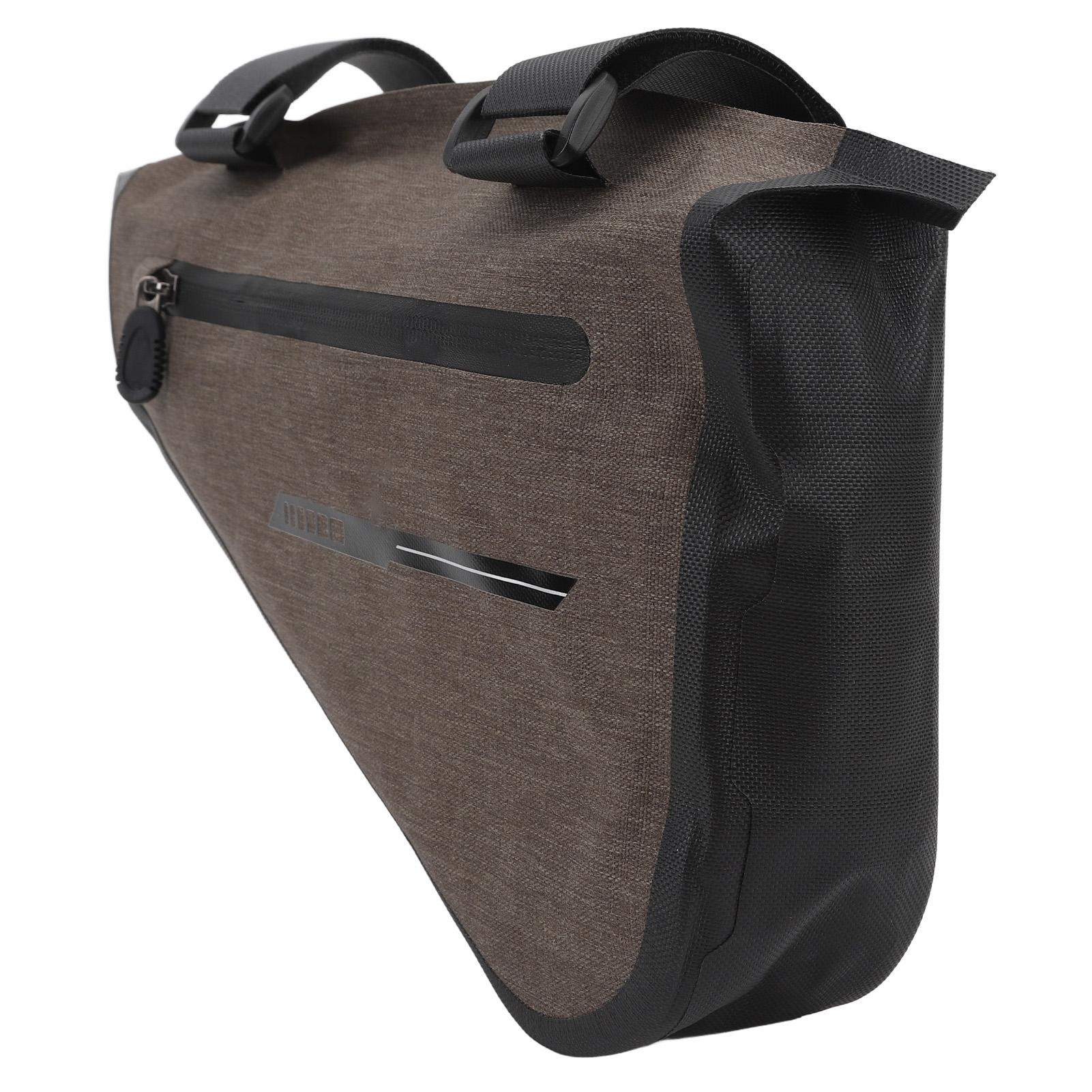 Bike Triangle Frame Bag Multipurpose Waterproof TPU Double Sided Pockets Large Capacity Bicycle Triangle Bag for Mountain Road Bike