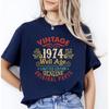 Mens Luxury Tshirt Vintage Year 1974 - Limited Edition 49rd Birthday Mens Funny T-Shirt 50 Year Old T Shirt Summer Tops Tees