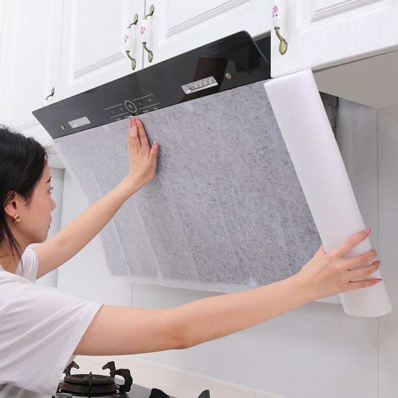 Range Hood, Kitchen Oil-proof Sticker, High-temperature Resistant, No-cleaning Oil-proof Mesh Cover, Oil-absorbing Cotton