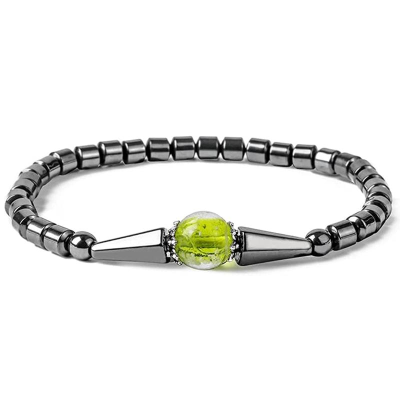 

Гематитовый браслет для похудения на щиколотку, браслет с магнитными вставками из черного галтовки, терапия, облегчение боли при артрите, браслеты для здоровья, унисекс