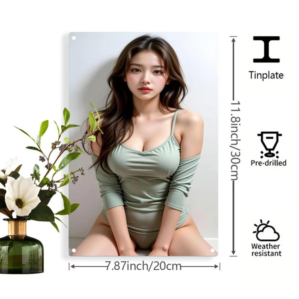 Metal Wall Art Nature Landscape Iron Panel Weatherproof Hanging Decor Indoor Outdoor Living Room Garden Wall Decor