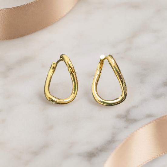 1 Pair Geometric Huggie Hoop Earrings for Women, Casual Simple Earrings, Lightweight Minimalist Jewelry for Party Daily Wear