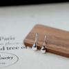S925 Silver Water Droplet Stud Earrings for Women Minimalist Geometric Fine Jewelry Luxury Vintage Accessories