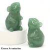 1,5" Maus Statue Naturstein Reiki Heilkristall Rat Tierfigur Handgeschnitztes Edelstein Handwerk Haus Zimmer Dekoration Geschenke