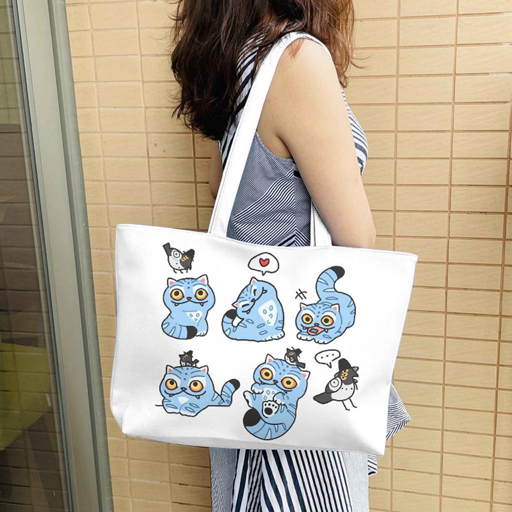 Group One-shoulder Leather Bag Tote Bag One-shoulder Bag PU Large Capacity  Cartoon