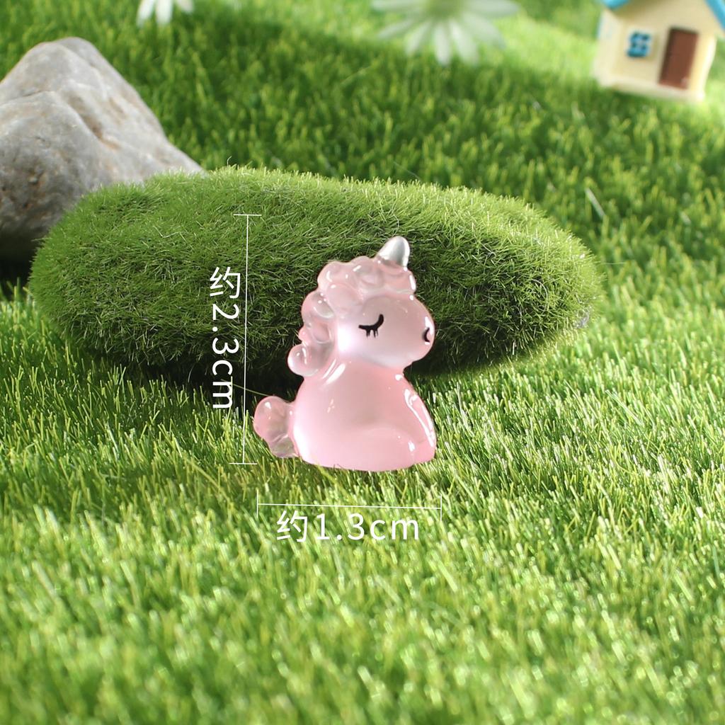 10 Stück Kawaii Süße Leuchtende 3D Einhorn Pferde Anhänger Tieranhänger für Schmuckherstellung DIY Ohrringe Schlüsselanhänger Zubehör Spielzeug