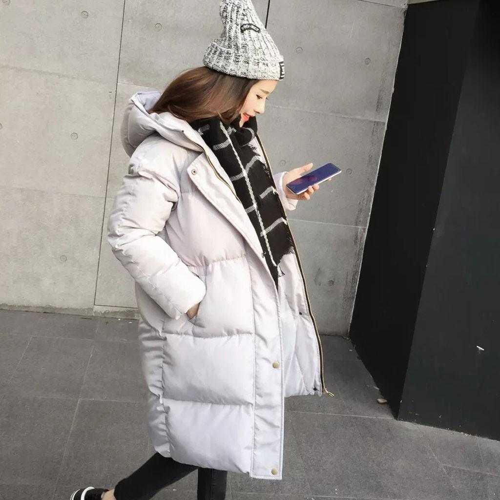 Women Casual Long Thick Loose Bread Coat Winter Jacket Cotton Clothes