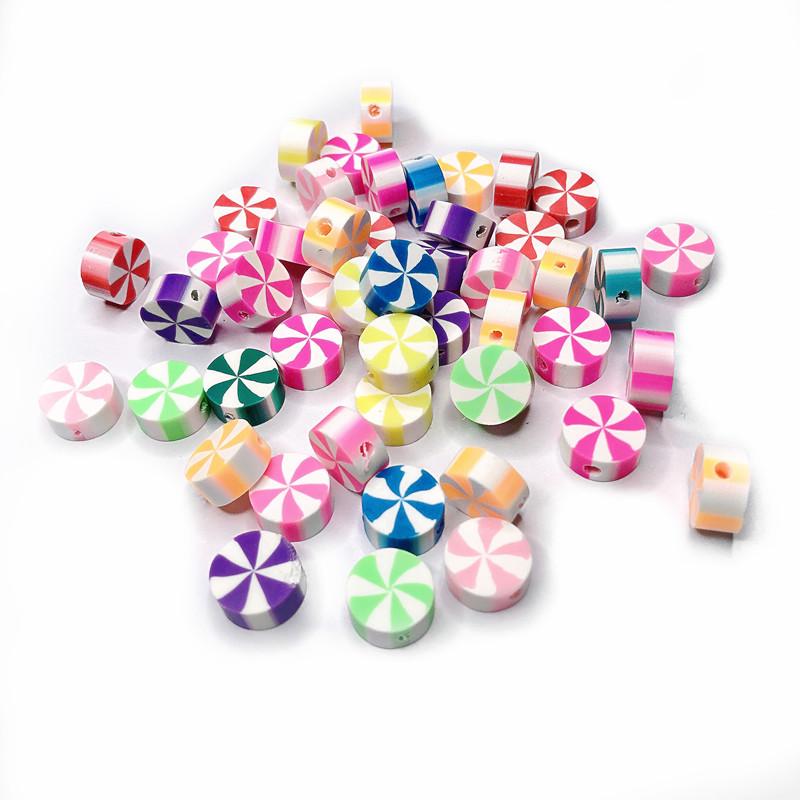 Colorful Fruit & Smiley Face Polymer Clay Beads Bracelet DIY Jewelry Accessories