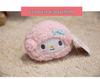 Sanrio Little Sheep Plush Coin Purse with Strawberry Charm & Bow