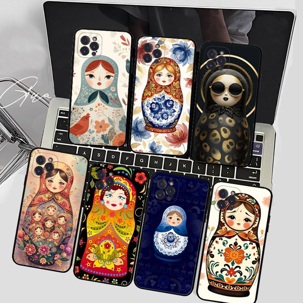 Classic Matryoshka Doll Phone Case For IPhone 14 Plus 13 Mini 11 16 15 17 Pro Max Protection Shockproof