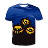 Summer Sports 3D Digital Printing Pumpkin Lantern Series Theme T-shirt Men's Short Sleeve
