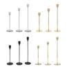 3/6Pcs/Set Vintage Tall Metal Candlestick Pillar Taper Candle Holder Home Living Room Christmas Wedding Party Candle Stand Dining Table Centerpiece