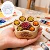 Easy Demolding Silicone Mold for Making Glossy Cats Paw Plant Pots with Clear Shape Perfect DIY Enthusiasts