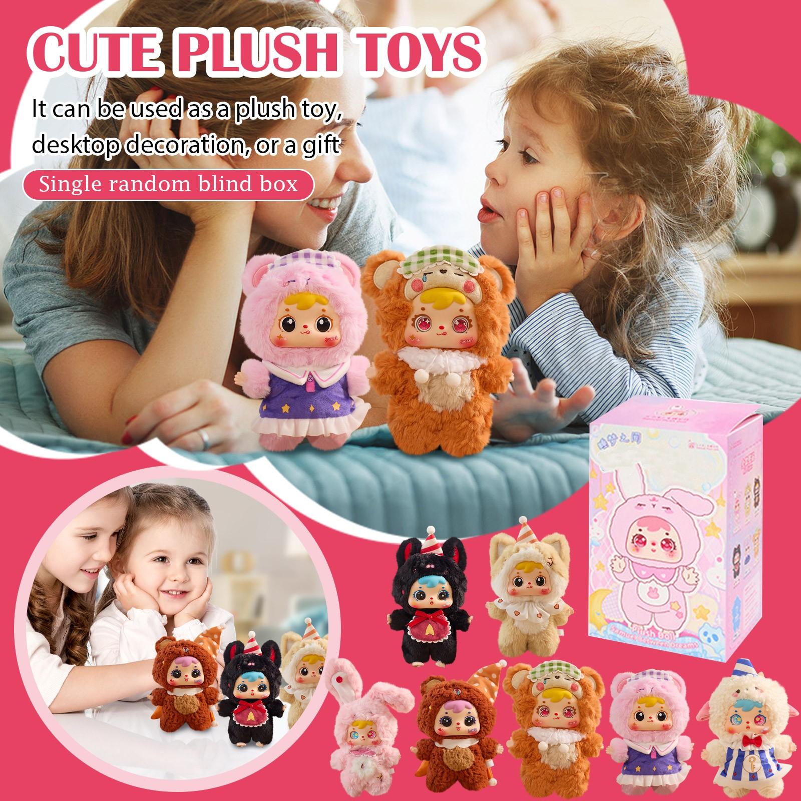 

Спящая плюшевая коробка-сюрприз, Милая коробка-мистерия с мягкой игрушкой, Милый подарок на день рождения для друзей и детей One Size