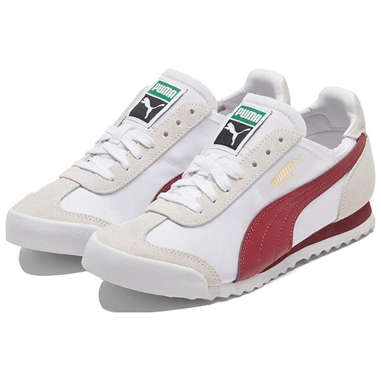 Puma Roma Og Nylon Low Top Training Shoes Men Sneaker White Red Gray 362408-16