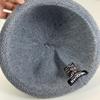 with Short Brim Knitted Hat Solid Color Landlord Hats Fashion Knitted Melon Skin Hats  Winter