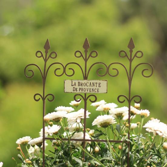 Vintage Iron Garden Fence Stake, Decorative Flower Bed Edging Landscape Border, Outdoor Yard Lawn Mini Fence Stake