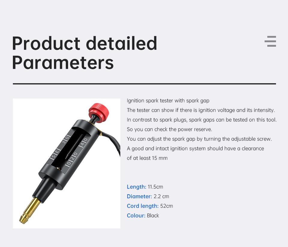 Auto Spark Plug Tester Wire Coil High Energy Ignition System In Line Car Circuit Diagnostic Test Repair Tools
