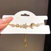 Light Luxury 18k Gold Plated Zircon Star Shape Bracelet For Women Gift Gift For Employees