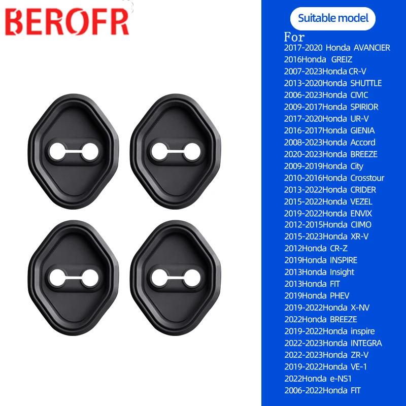 4pcs Silicone Car Door Lock Buckle Anti-collision Protective Cover For Honda Mugen Accord Civic Si Odyssey Fit CR-V CR-Z Vezel