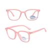 Photochromic Square Rice Nail Children's Eyeframe Color Change Anti Blue Light Flat Mirror Glasses Cute Boys And Girls
