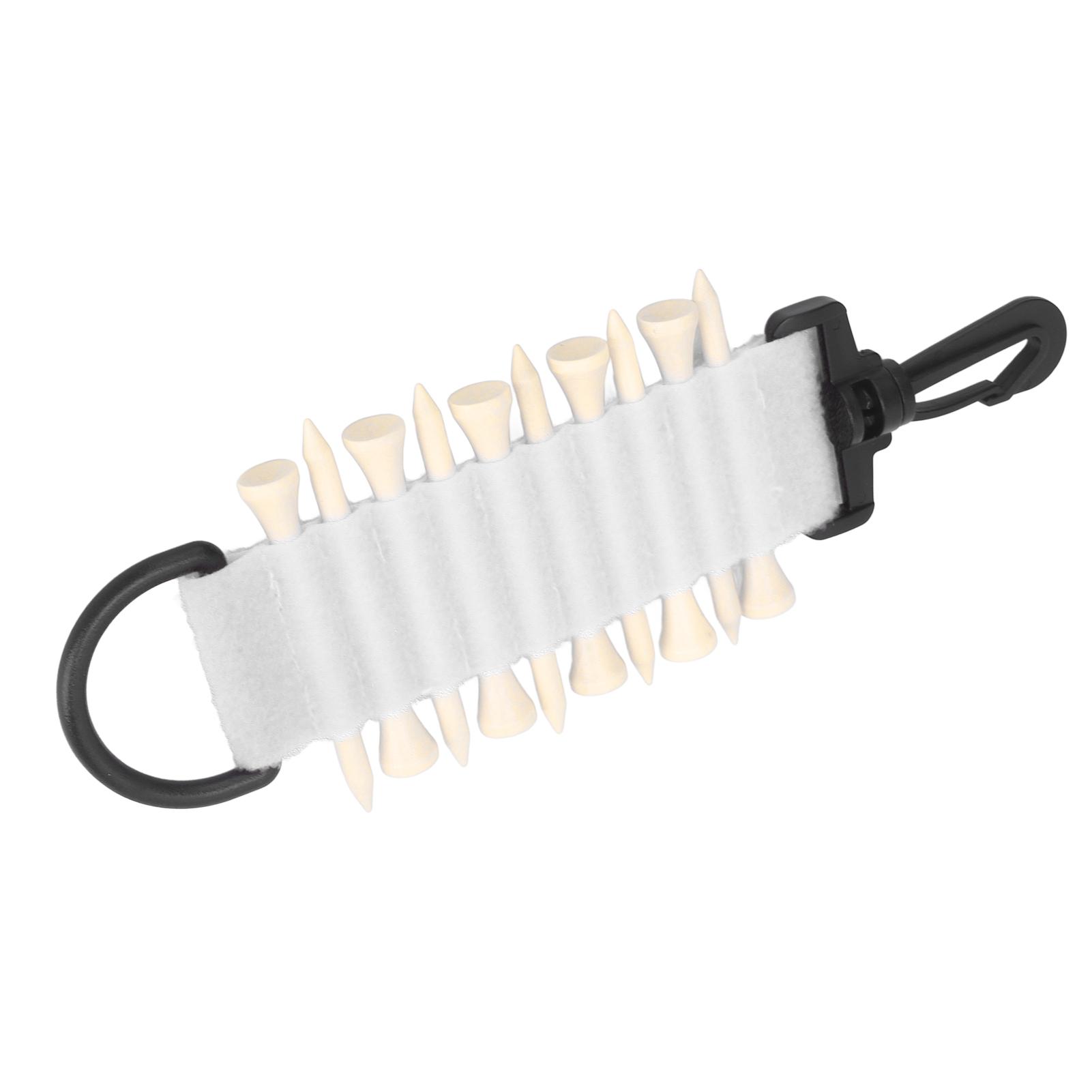 

10 Tees Golf Tee Holder with Hook Multifunction Practical Portable Golf Tee Carrier Storage Bag for