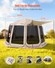 Screen House Tent, 3660 x 3380 x 2300 mm, 10-12 Person Pop Up Screen Tent with Extended Awning, Portable Screened in Canopy with Carry Bag, Netting