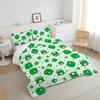 Green Cartoonish and Cute Frog Bedding Kids Double Duvet Set for Microfibre Duvet Cover and 2 Pillowcases 3D Printing Pattern