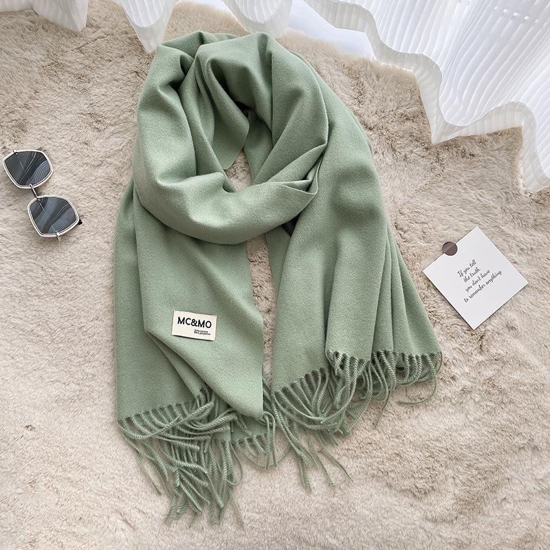 2024 Soft Imitation Cashmere Scarf: Women's Autumn-Winter Korean Style Warm Neck Warmer - Couple's Cold Protection Long Shawl.