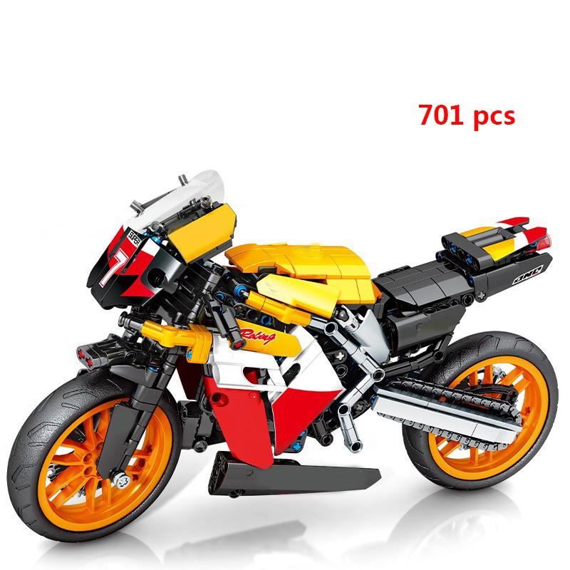 Technical Motorcycle Building Block City Motor Racing Car Speed Motorbike Off Road MOC Model Vehicle Toys For Adults Boy Gifts