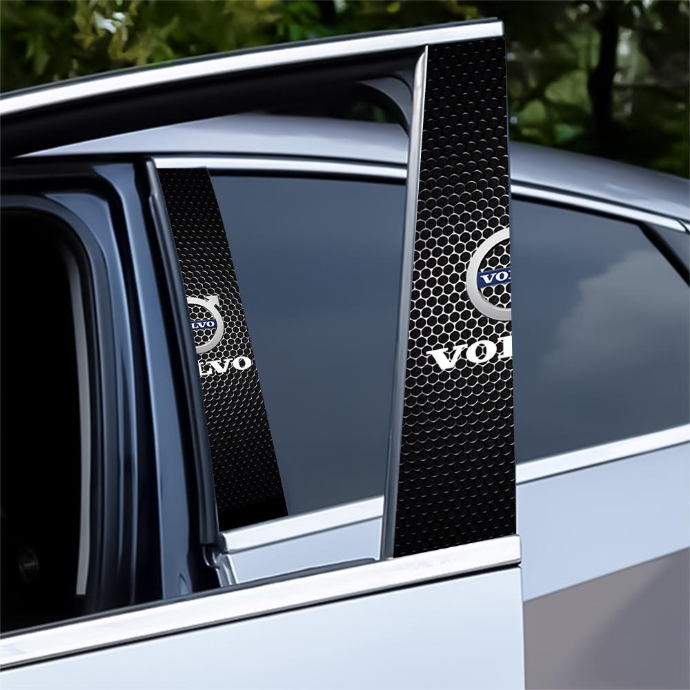 Für Volvo Rdesign AWD C30 C70 S40 S60 Auto Mittelkonsolen-Aufkleber Auto-Styling Wasserdichte B-Säulen-Aufkleber Abdeckung Dekor Zubehör