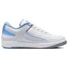Air Jordan 2 Retro Low UNC Ανδρικά Αθλητικά Παπούτσια Λευκό Πανεπιστημιακό-Μπλε Τσιμεντένιο-Γκρι DV9956-104