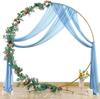 Tessuto Drappeggio Arco Nuziale Drappeggi Arco Trasparenti Chiffon Borgogna Tenda da Esterno Sfondo per Cerimonia Nuziale Festa Decorazione Soffitto