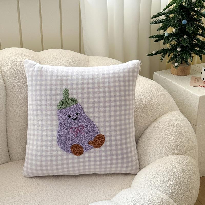 

2026 New Cute Sofa Pillow Cartoon 2-in-1 Pillow Blanket Multifunctional Folding Blankets for Car Nap Air Conditioning Quilt 40x40cm(100x150cm) фіолетовий