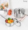 MICHELANGELO Stainless Steel Saucepan Set with Lid Triple Layer Bottom Scald Proof Double Rivet Handles Cookware