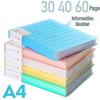 A4 Transparent Multilayer Insert Pockets Folder for Student Documents & Certificates
