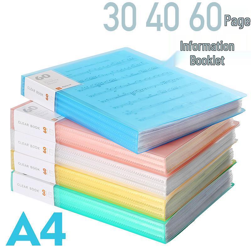 A4 Transparent Multilayer Insert Pockets Folder for Student Documents & Certificates