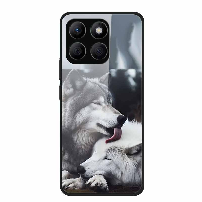 Glass Back Cover For Honor X8c Case X 8 c Soft Bumper Hard Tempered Glass Case For Honor X8c 4G Case HonorX8c X8 c X 8c 6.7" Bag
