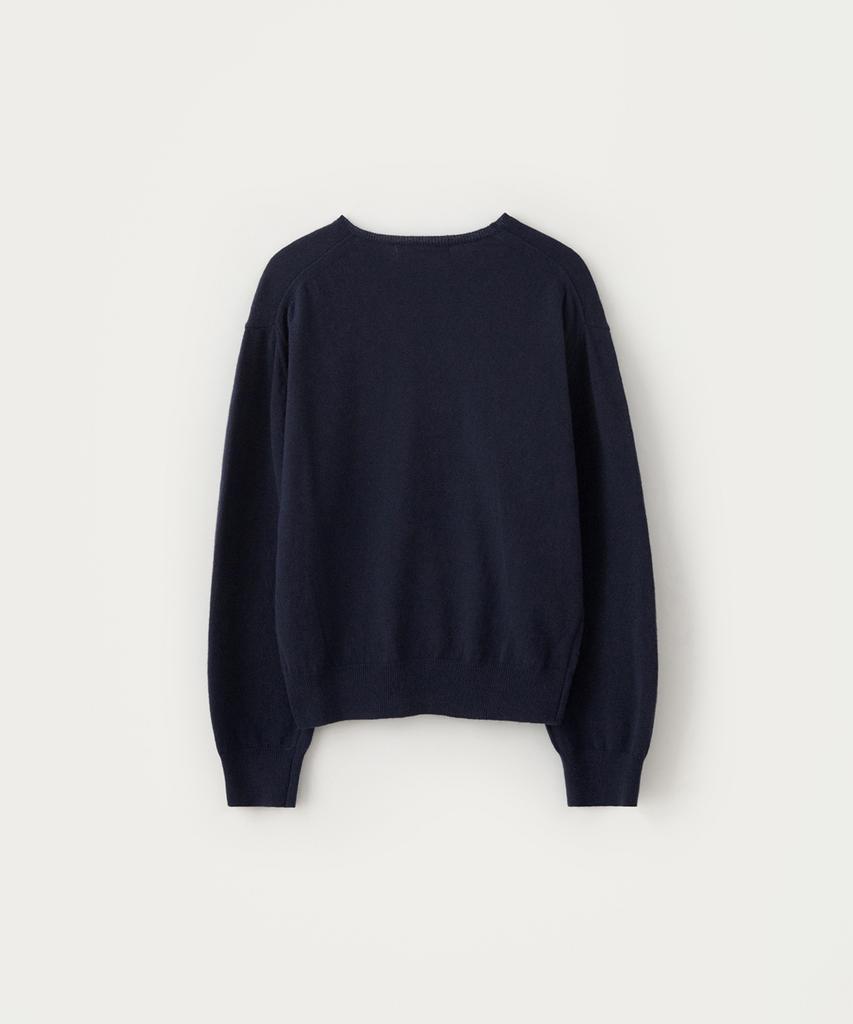 Sseomweeobeoteo Roe V-Neck Knit - Navy
