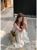 French Seaside Style Halter Neck Camisole Dress - Elegant Summer Backless Ruffle Maxi